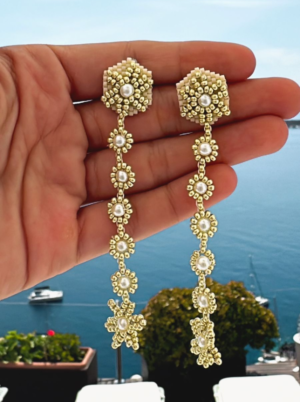 Aretes Starflower Tejidos a Mano- dekoloving